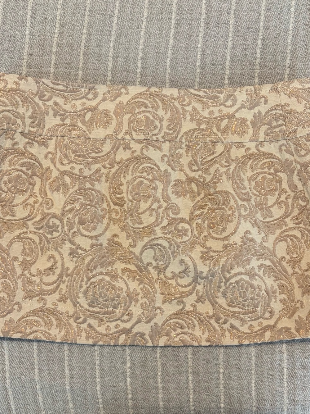 Abercrombie & Fitch Cream Brocade Mini Skirt